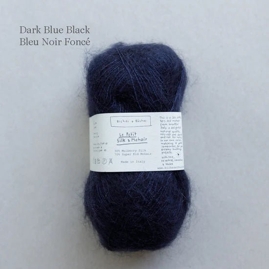 Biches & Buches Le Petit Silk & Mohair - Biches & Buches - Dark Blue Black - The Little Yarn Store