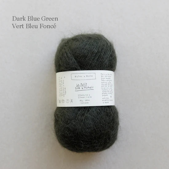 Biches & Buches Le Petit Silk & Mohair - Biches & Buches - Dark Blue Green - The Little Yarn Store
