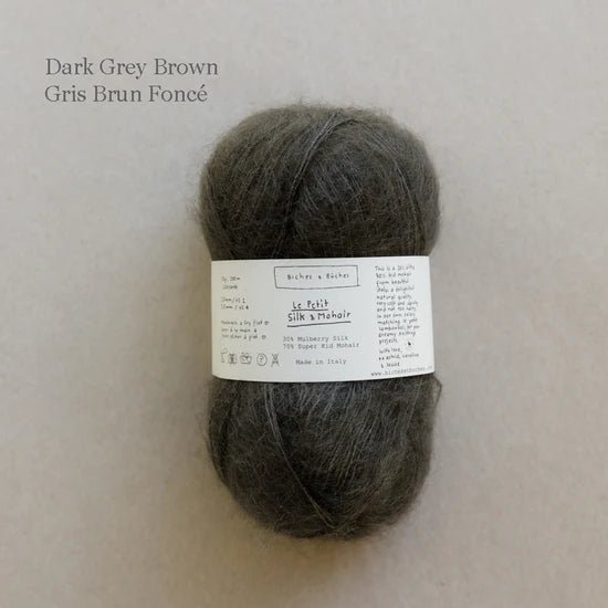 Biches & Buches Le Petit Silk & Mohair - Biches & Buches - Dark Grey Brown - The Little Yarn Store