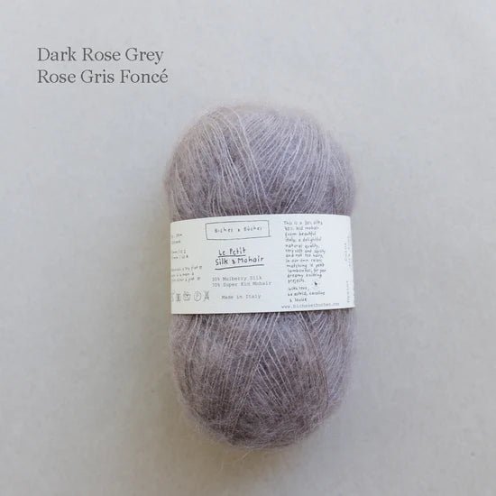 Biches & Buches Le Petit Silk & Mohair - Biches & Buches - Dark Rose Grey - The Little Yarn Store