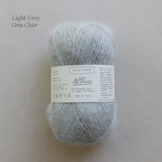 Biches & Buches Le Petit Silk & Mohair - Biches & Buches - Light Grey - The Little Yarn Store