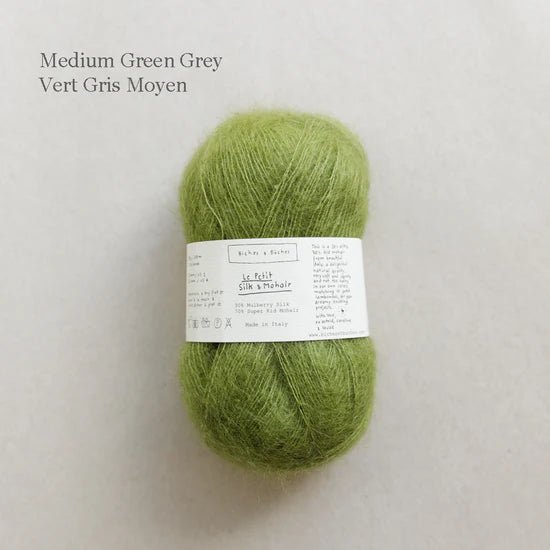 Biches & Buches Le Petit Silk & Mohair - Biches & Buches - Medium Green Grey - The Little Yarn Store