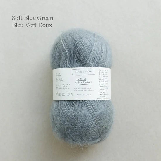 Biches & Buches Le Petit Silk & Mohair - Biches & Buches - Soft Blue Green - The Little Yarn Store