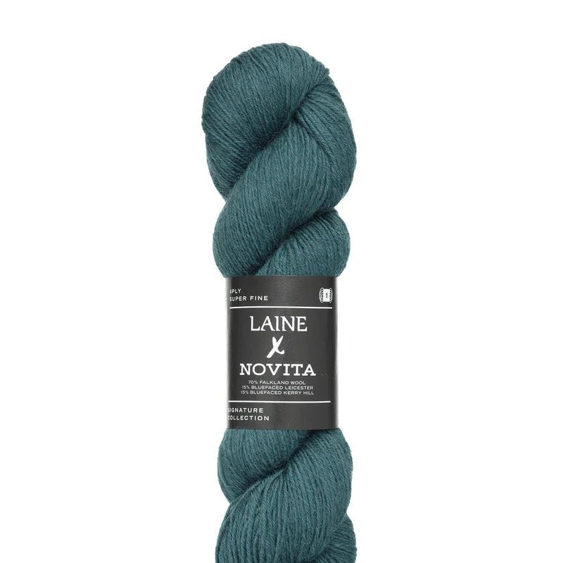 Novita x Laine 4 - Ply - Laine - 1661 Heathered Teal - The Little Yarn Store