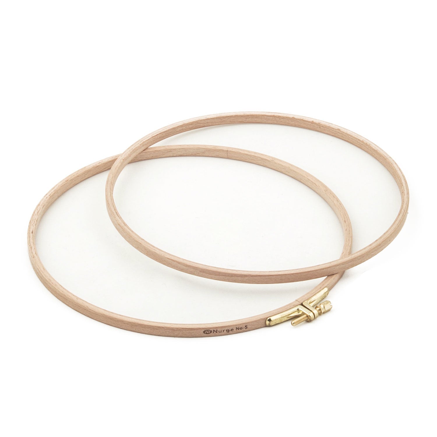 Nurge Beech Wood Screwed Embroidery Hoops 8 MM - Nurge - 100 mm - The Little Yarn Store