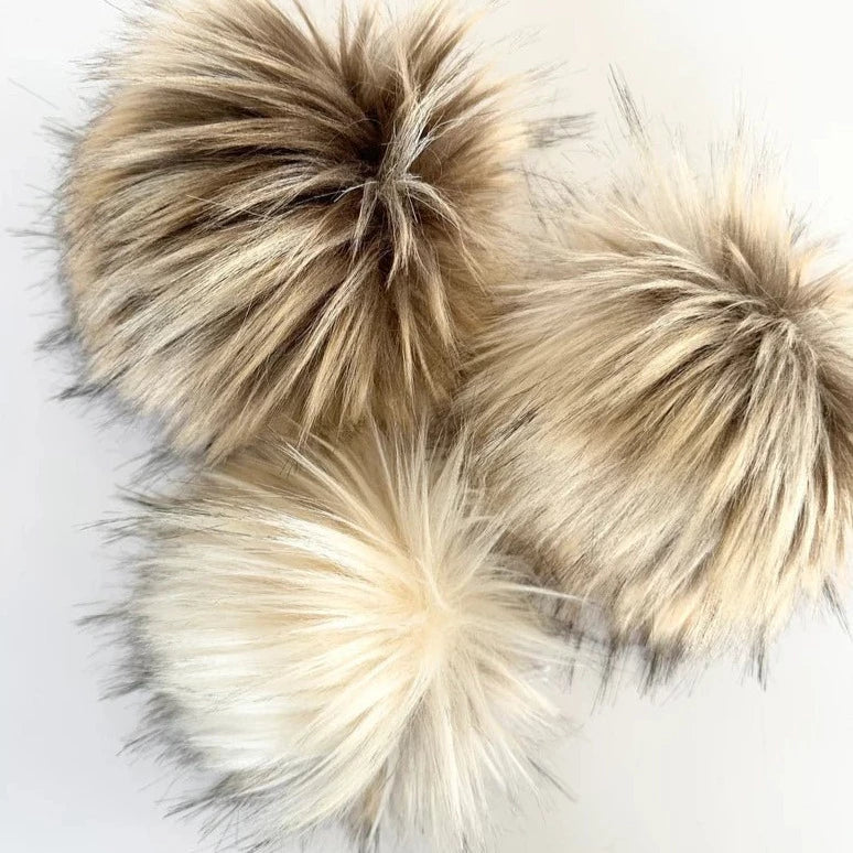 Faux Fur Pom Poms - Klee Kai - LovelyLoopsDesigns - New - The Little Yarn Store