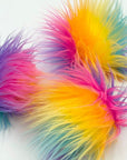 Faux Fur Pom Poms - Electric Dreams - LovelyLoopsDesigns - New - The Little Yarn Store