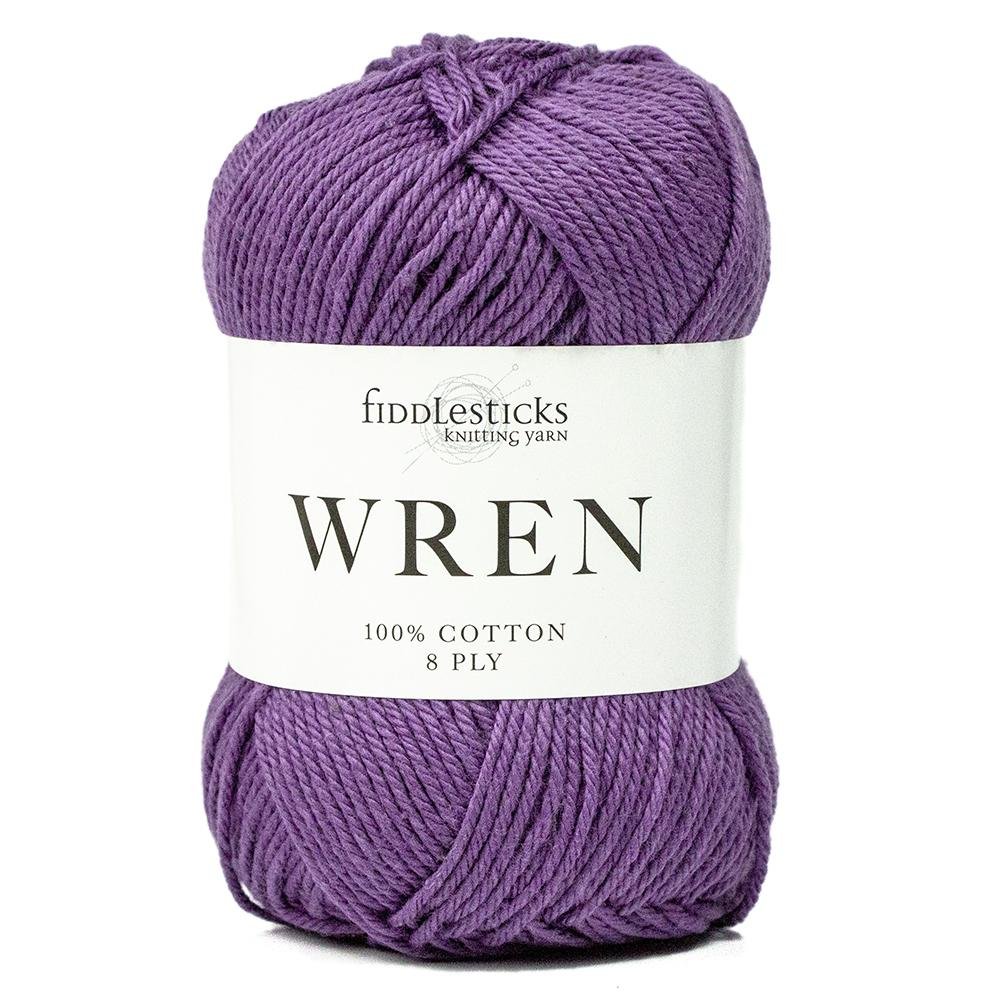 Fiddlesticks Wren - 031 Plum - 8 Ply - Cotton - The Little Yarn Store