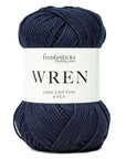 Fiddlesticks Wren - 027 Navy - 8 Ply - Cotton - The Little Yarn Store