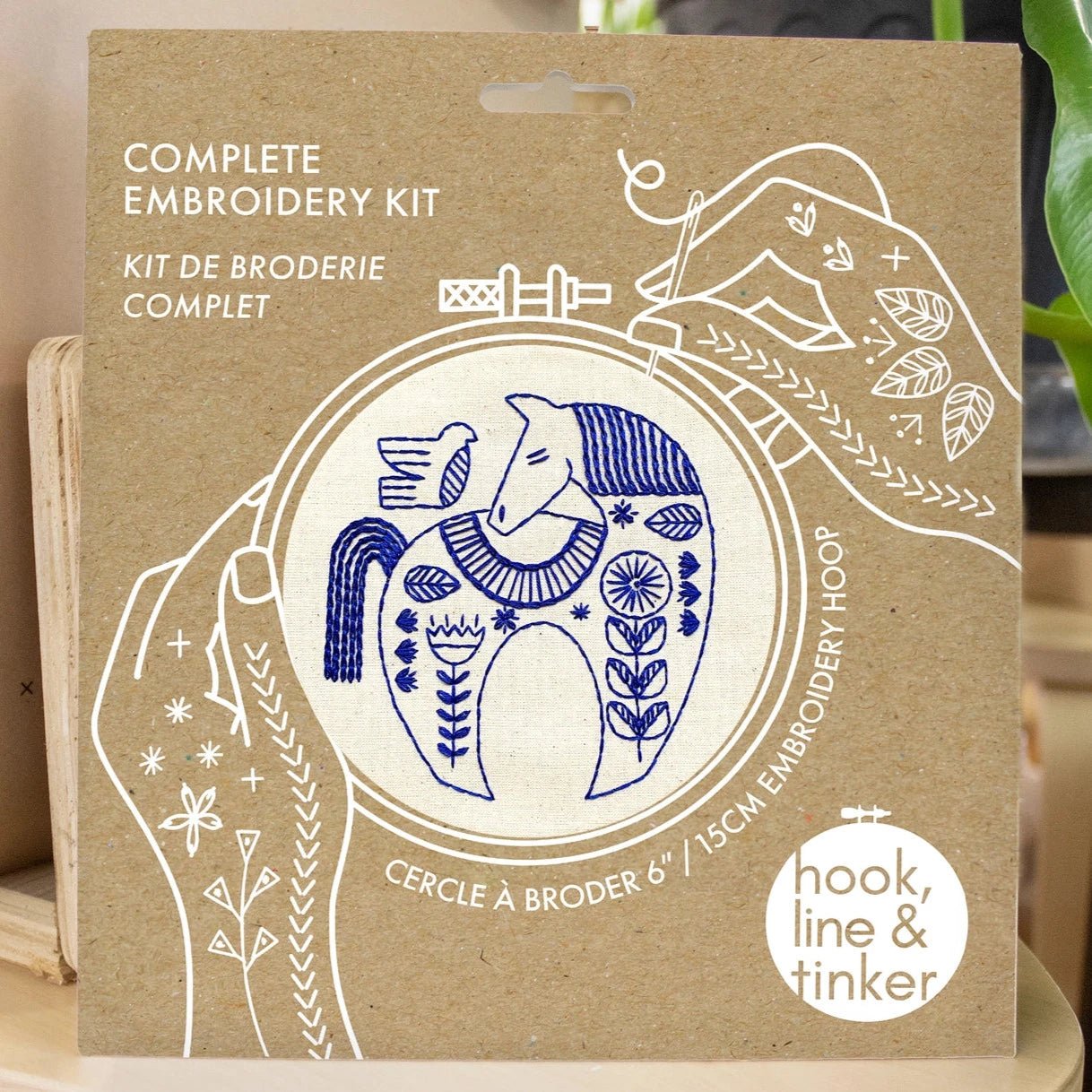 Hygge Horse Complete Embroidery Kit - Hook, Line, &amp; Tinker Embroidery Kits - The Little Yarn Store
