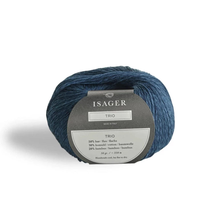 Isager Trio 1 - Indigo - 2 Ply - Cotton - The Little Yarn Store