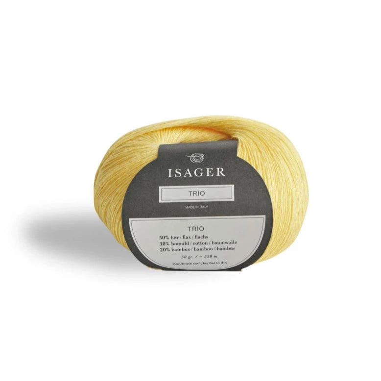 Isager Trio 1 - Lemon - 2 Ply - Cotton - The Little Yarn Store