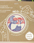 Mermaid Complete Embroidery Kit - Hook, Line, & Tinker Embroidery Kits - The Little Yarn Store