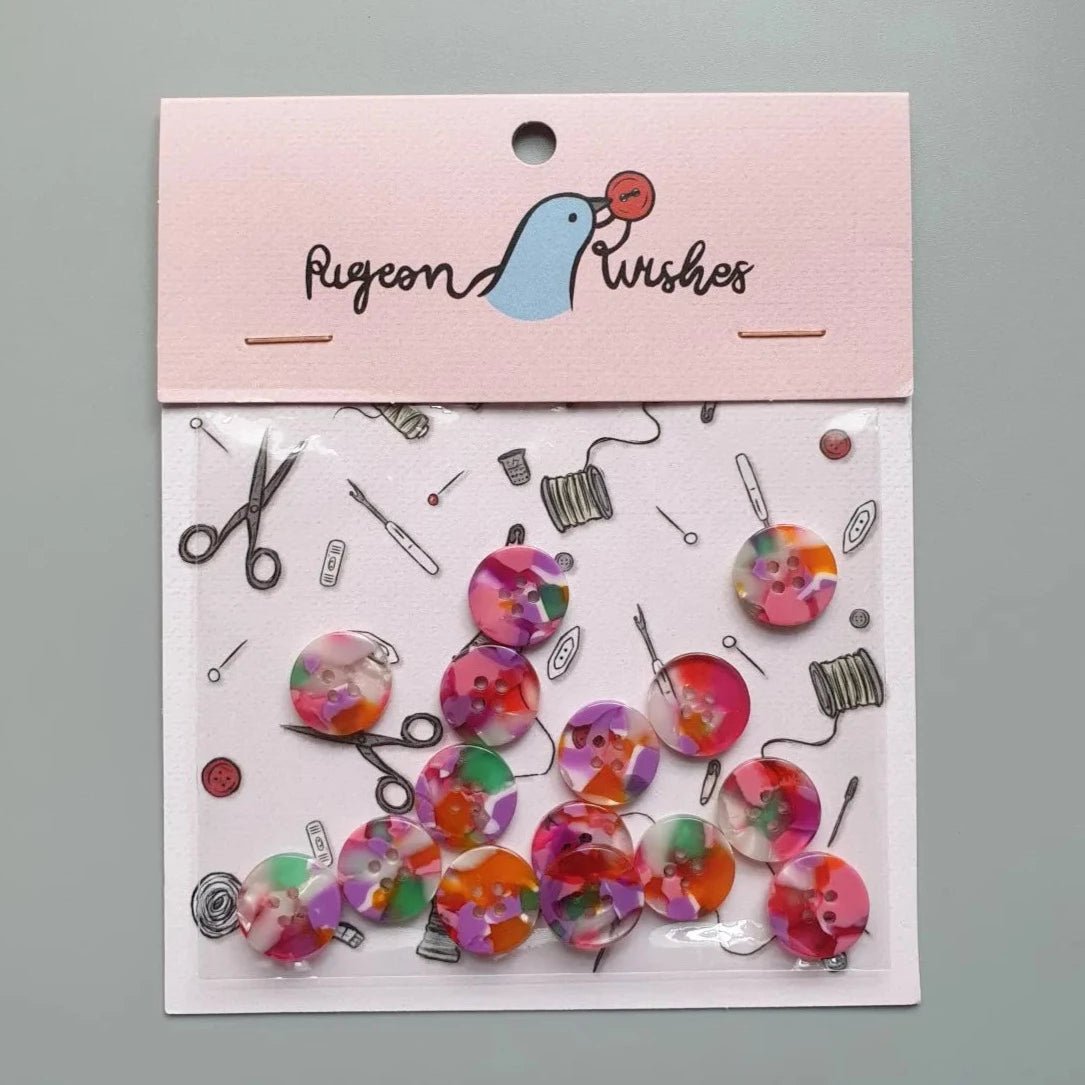 Pigeon Wishes 15 MM Buttons - Bloom - Coming Soon - Notions - The Little Yarn Store