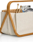 Prym Canvas and Bamboo Fold and Store Basket - Prym - The Little Yarn Store