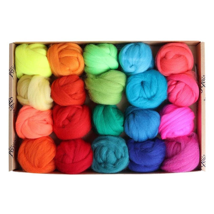 Ashford Corriedale Sliver Sample Packs - Ashford - Brights - The Little Yarn Store