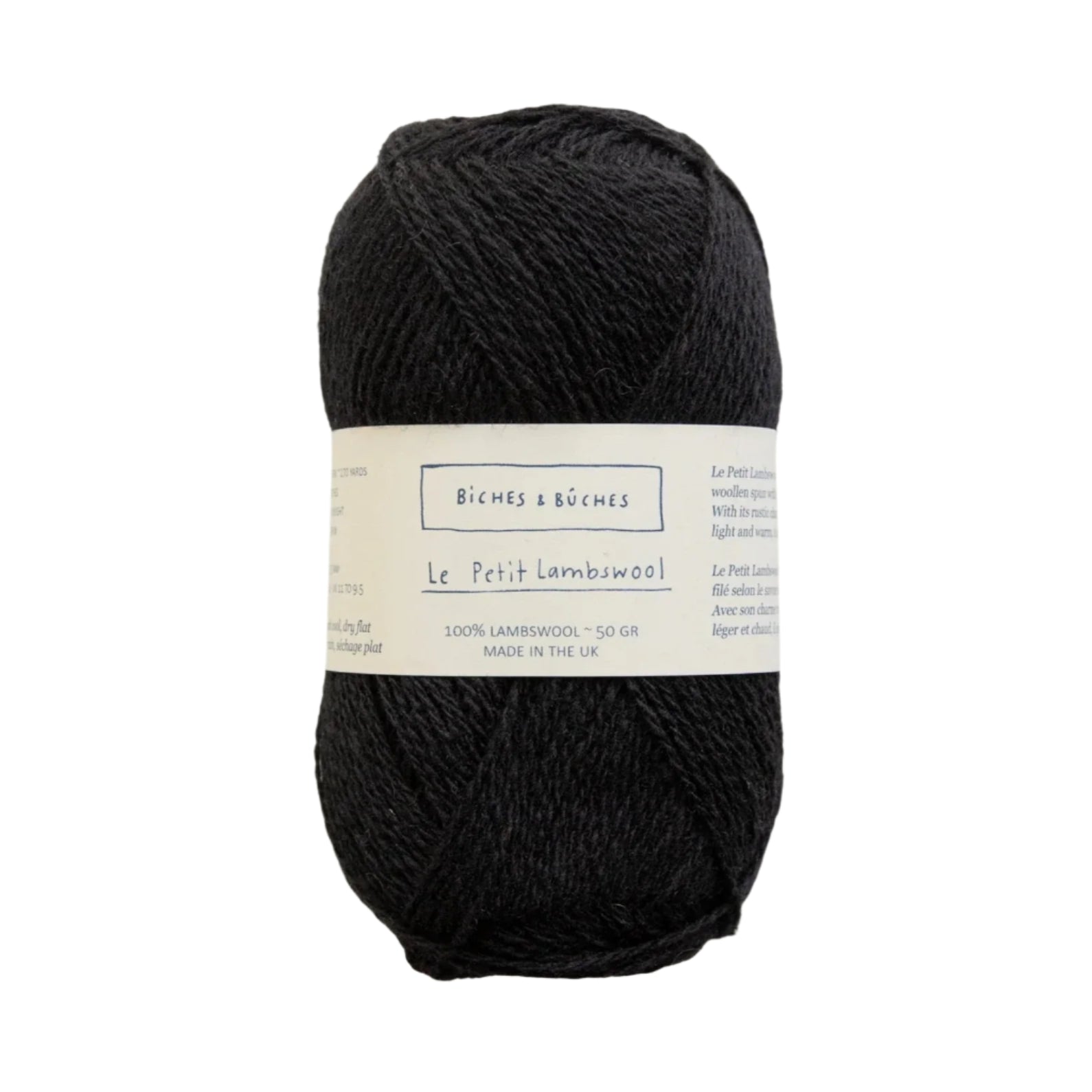 Biches &amp; Buches Le Petit Lambswool - Biches &amp; Buches - Black - The Little Yarn Store