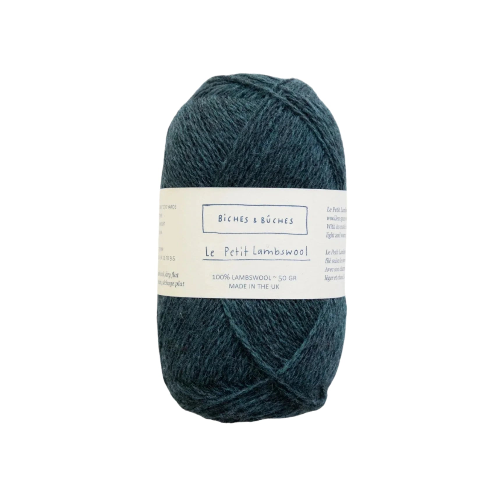 Biches &amp; Buches Le Petit Lambswool - Biches &amp; Buches - Dark Blue Turquoise - The Little Yarn Store