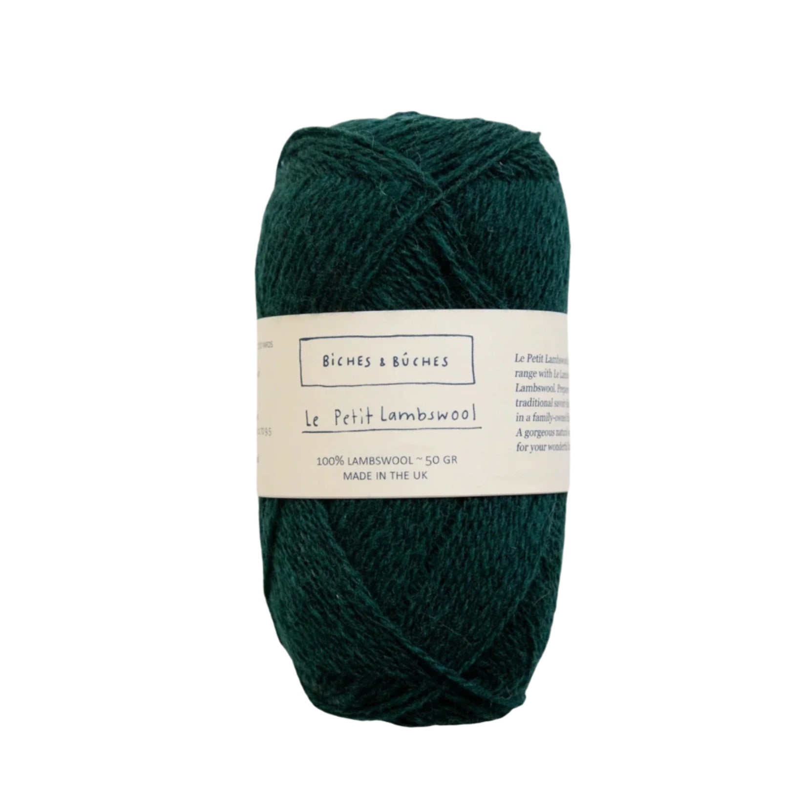 Biches &amp; Buches Le Petit Lambswool - Biches &amp; Buches - Dark Green - The Little Yarn Store