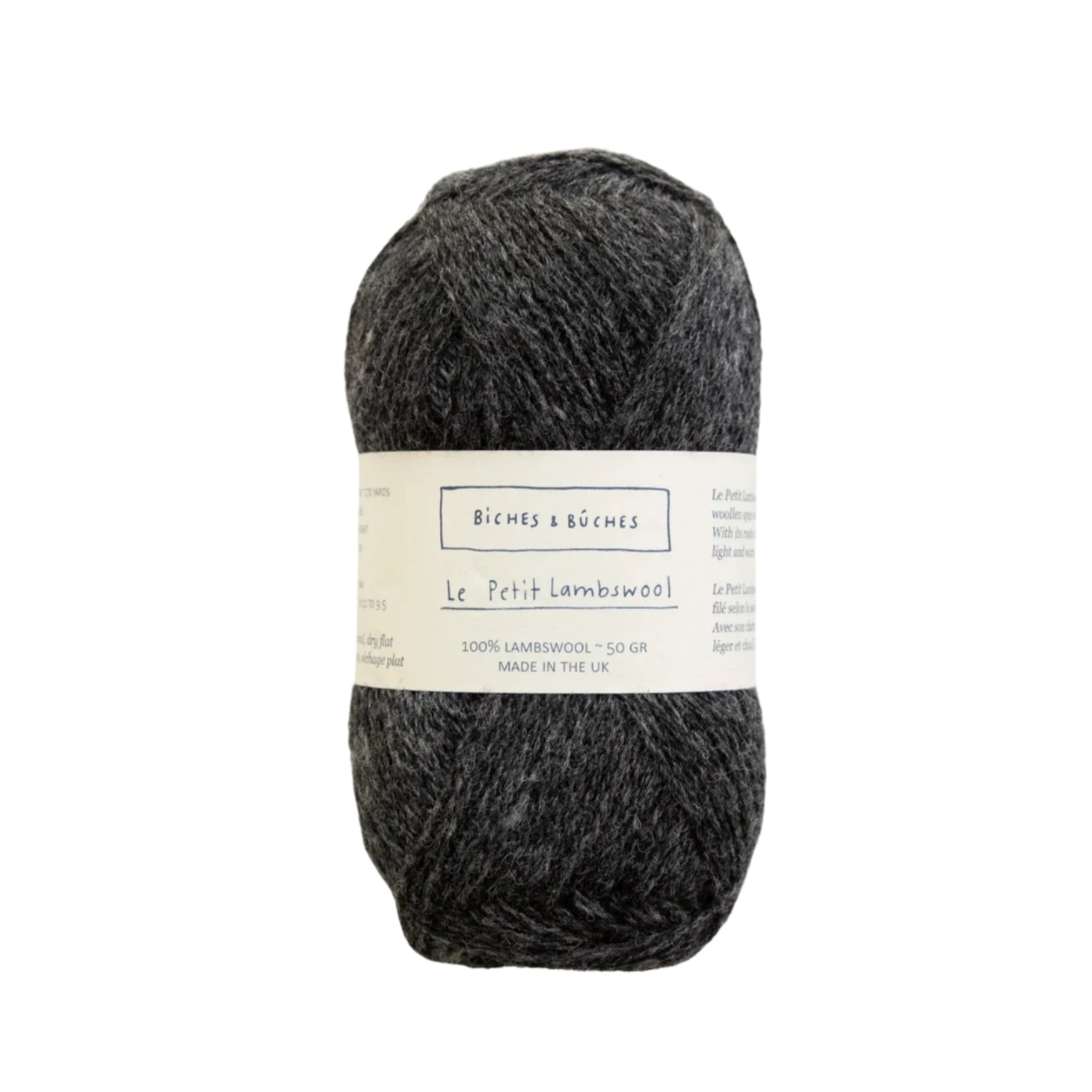 Biches &amp; Buches Le Petit Lambswool - Biches &amp; Buches - Dark Grey - The Little Yarn Store