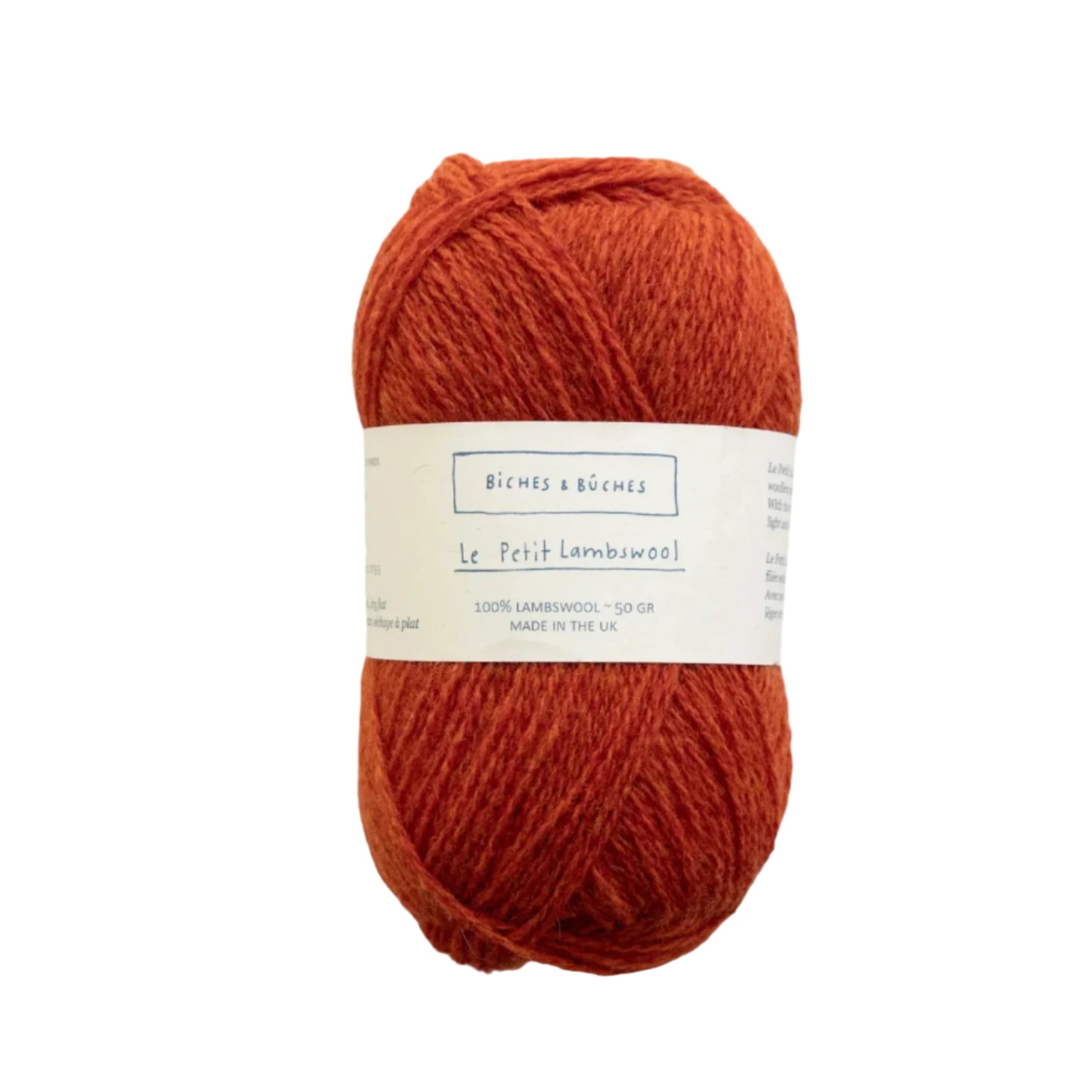 Biches &amp; Buches Le Petit Lambswool - Biches &amp; Buches - Dark Orange Grey - The Little Yarn Store