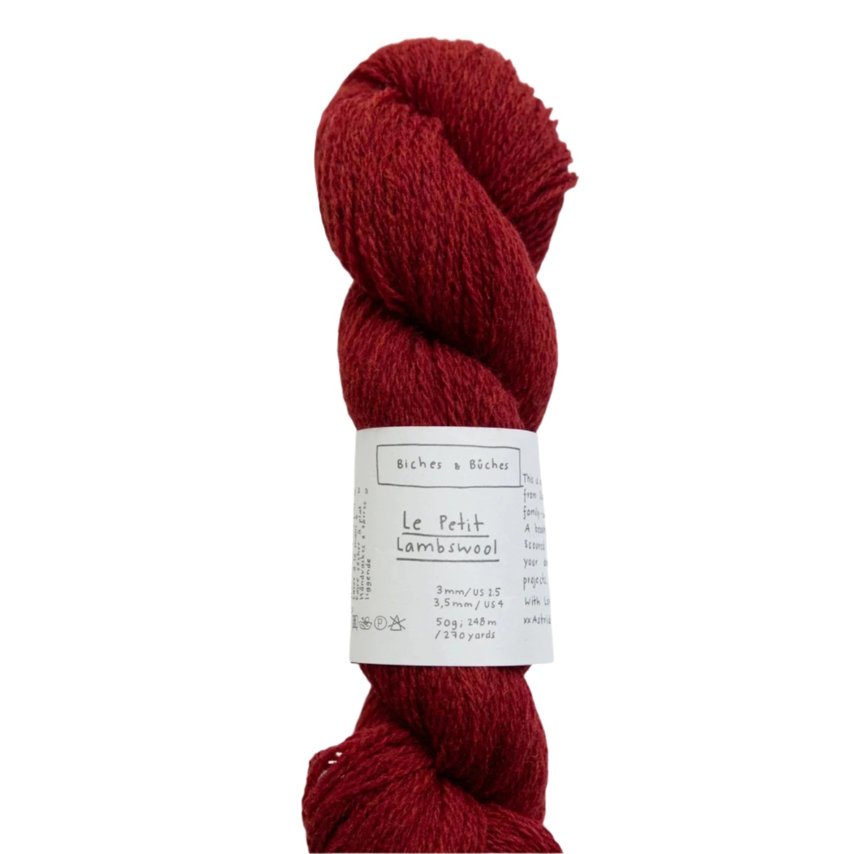 Biches &amp; Buches Le Petit Lambswool - Biches &amp; Buches - Dark Red - The Little Yarn Store