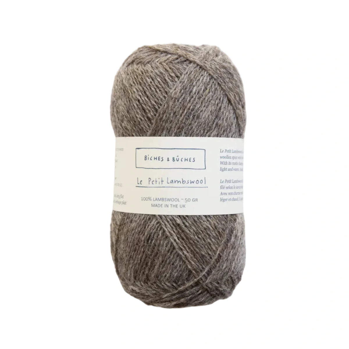 Biches &amp; Buches Le Petit Lambswool - Biches &amp; Buches Grey Brown - The Little Yarn Store