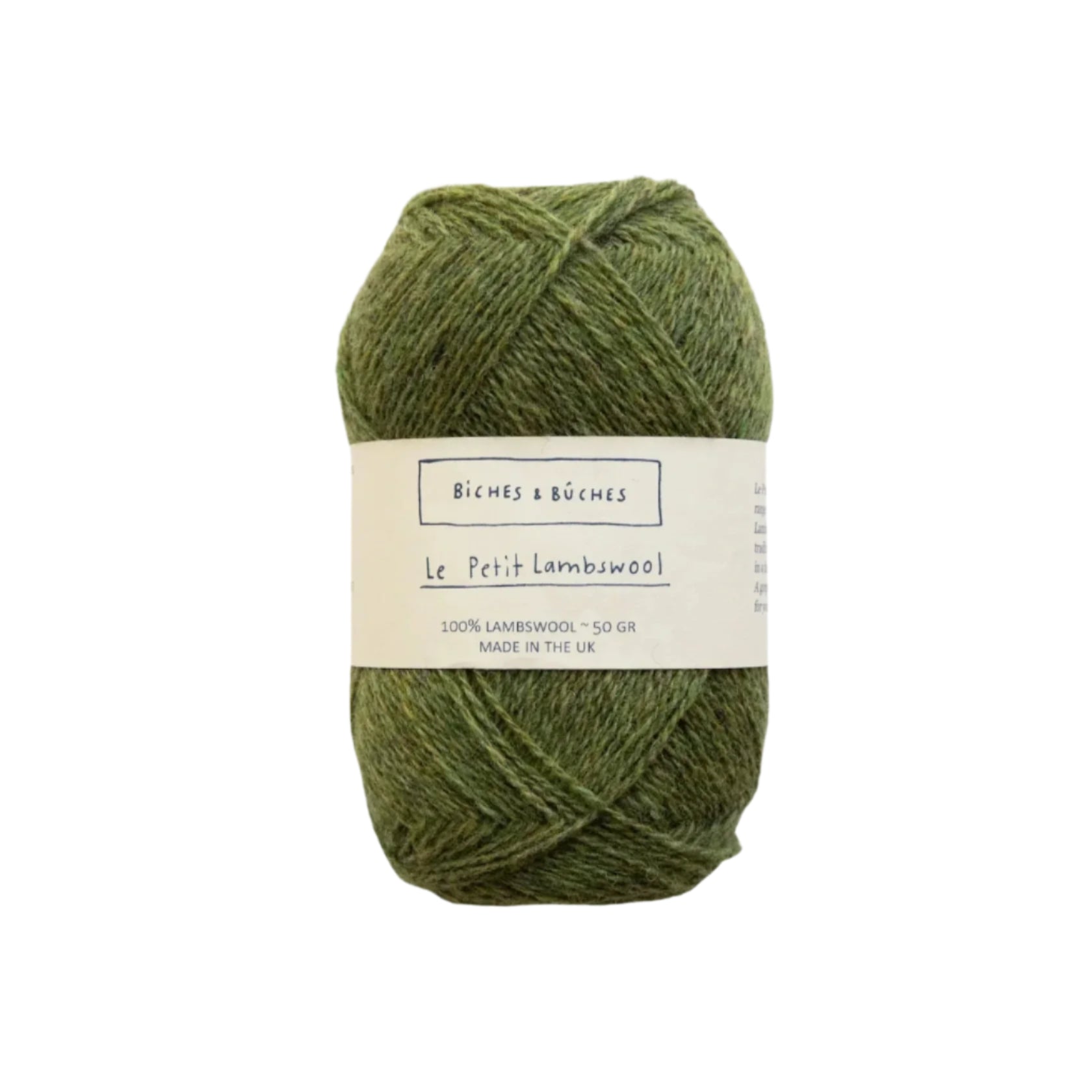 Biches &amp; Buches Le Petit Lambswool - Biches &amp; Buches - Medium Green Grey - The Little Yarn Store