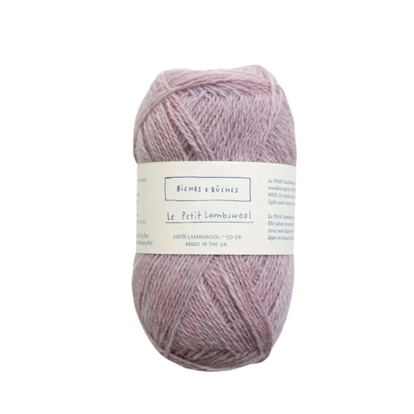 Biches &amp; Buches Le Petit Lambswool - Biches &amp; Buches - Soft Pink Grey - The Little Yarn Store