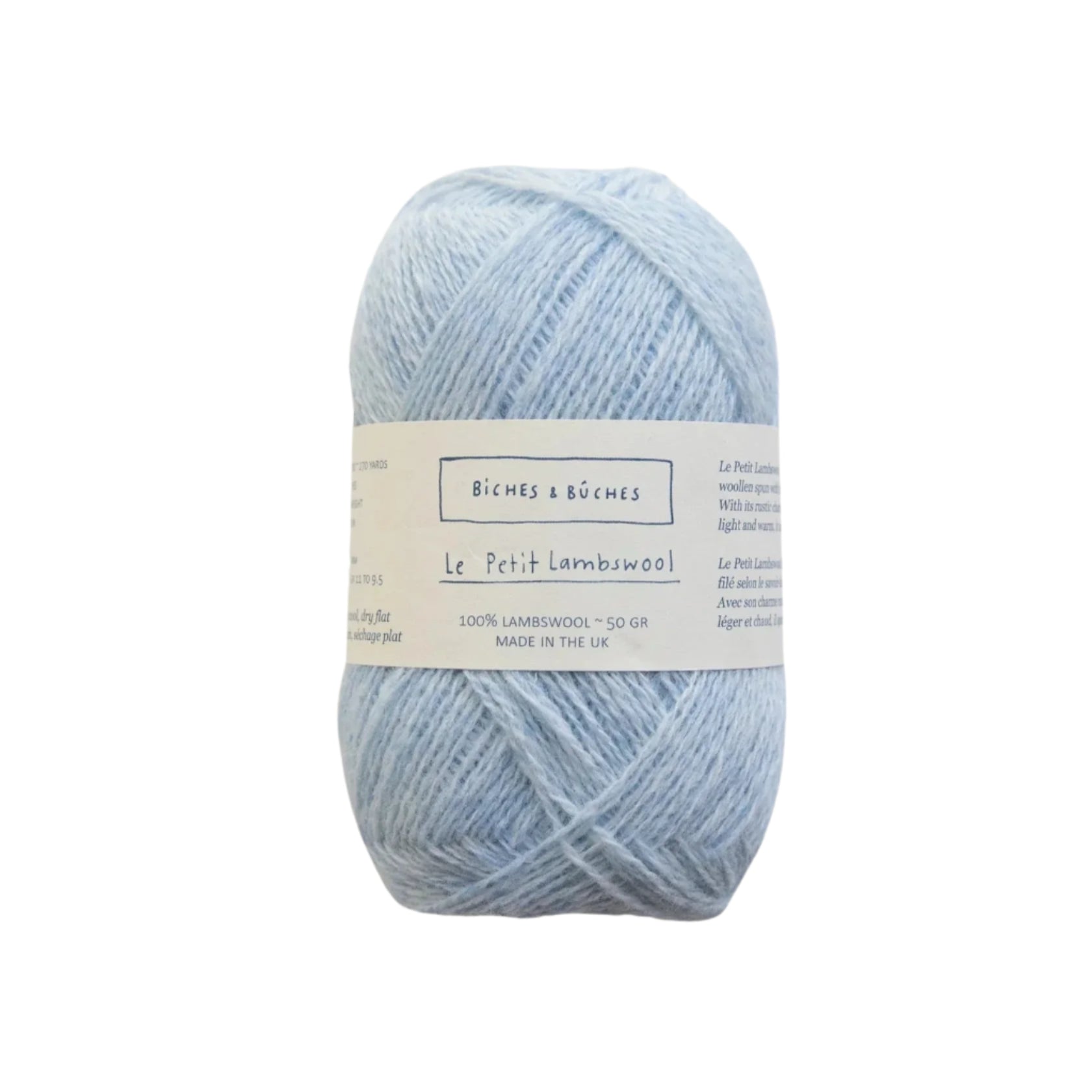 Biches &amp; Buches Le Petit Lambswool - Biches &amp; Buches - Very Light Blue - The Little Yarn Store