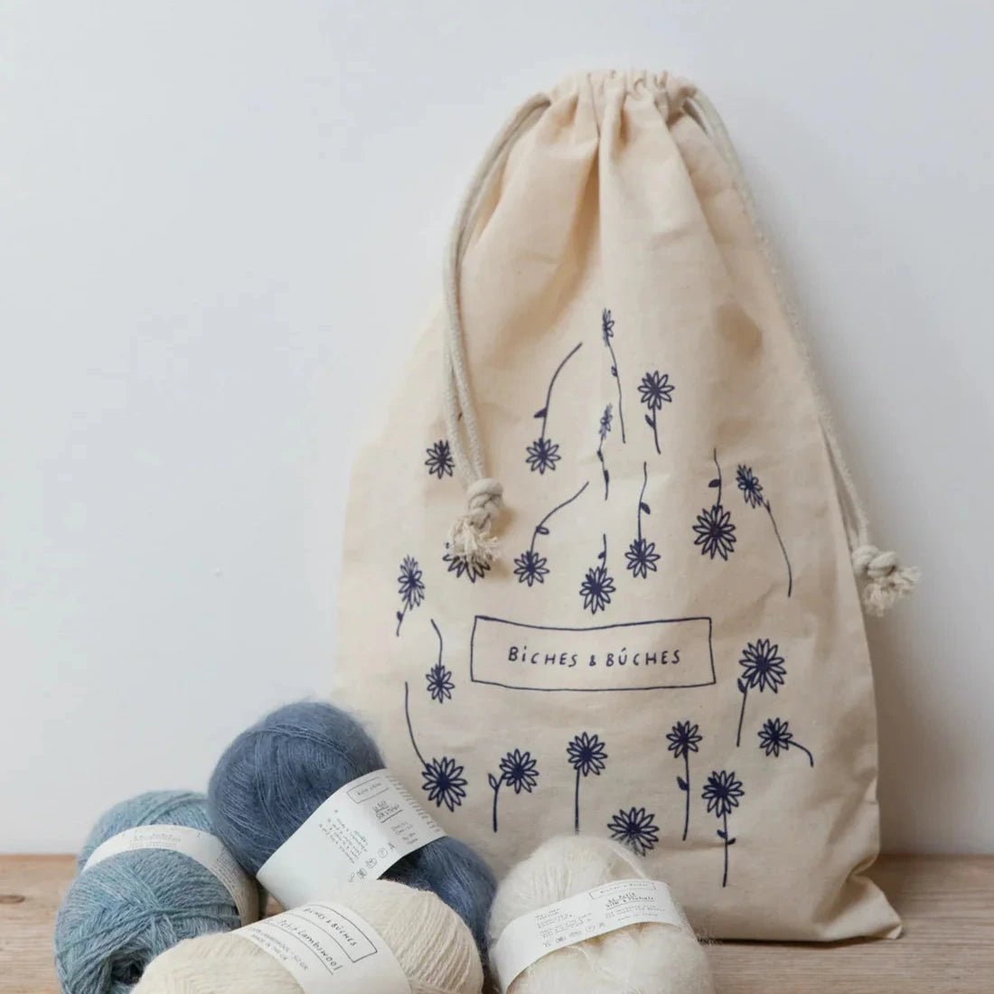 Biches & Buches Project Bags - Biches & Buches - White 45 x 30 cm - The Little Yarn Store