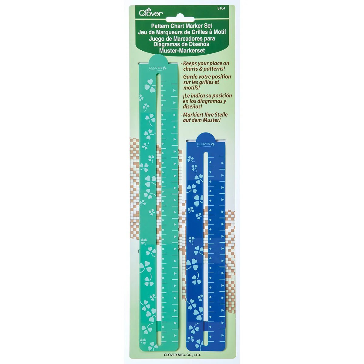 Clover Pattern Chart Marker Set - Clover - The Little Yarn Store