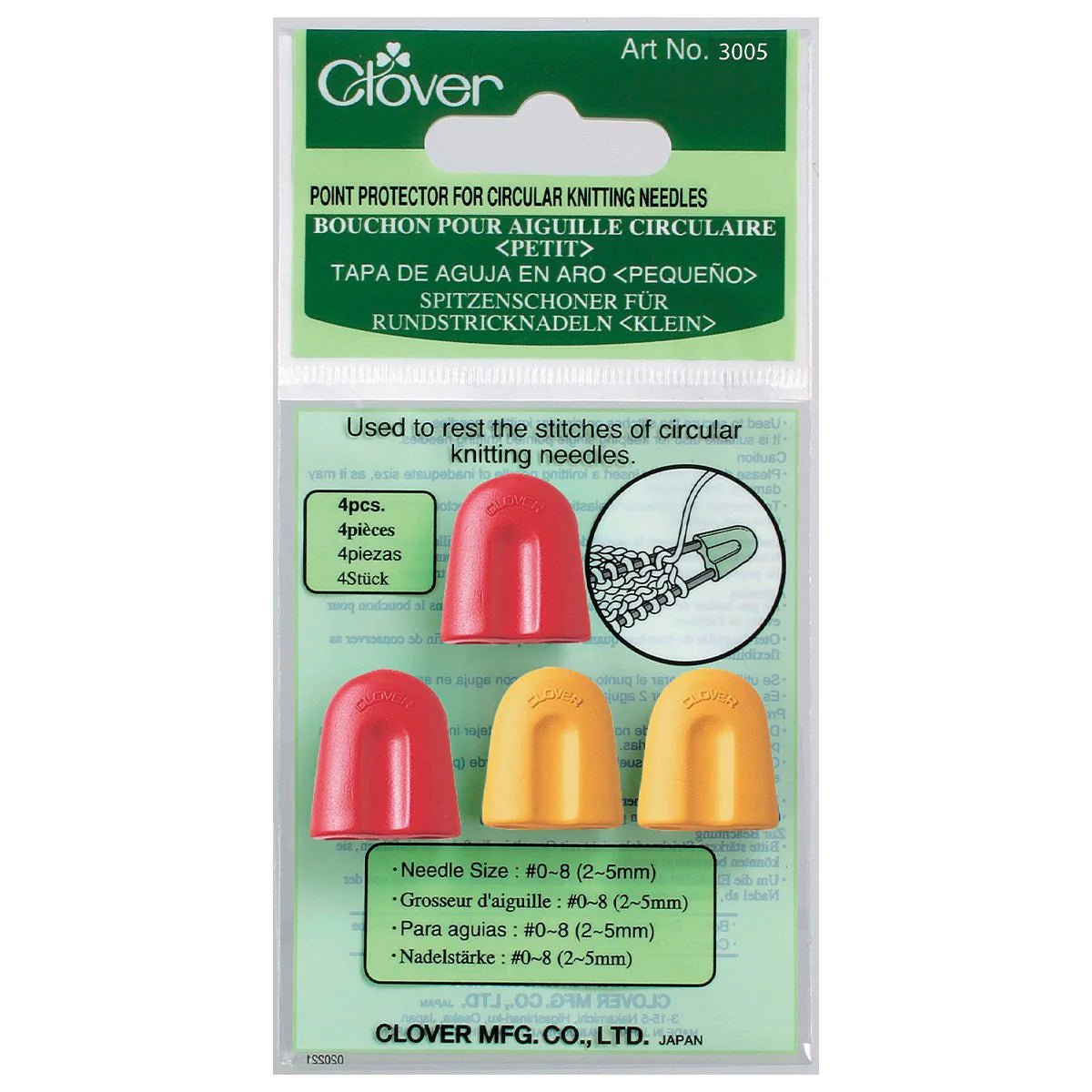 Clover Point Protectors for Circular Needles - Clover - Large - The Little Yarn Store