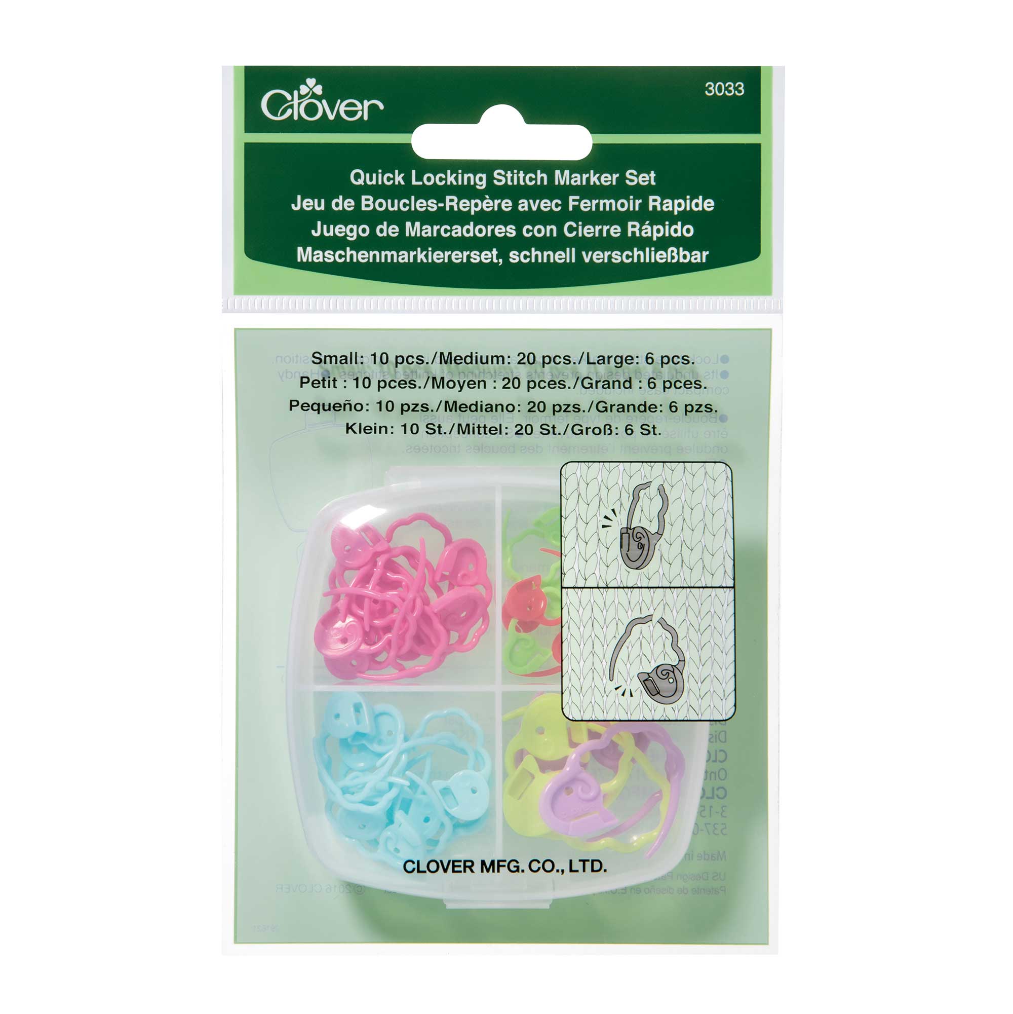 Clover Quick Locking Stitch Marker Set - Clover - The Little Yarn Store