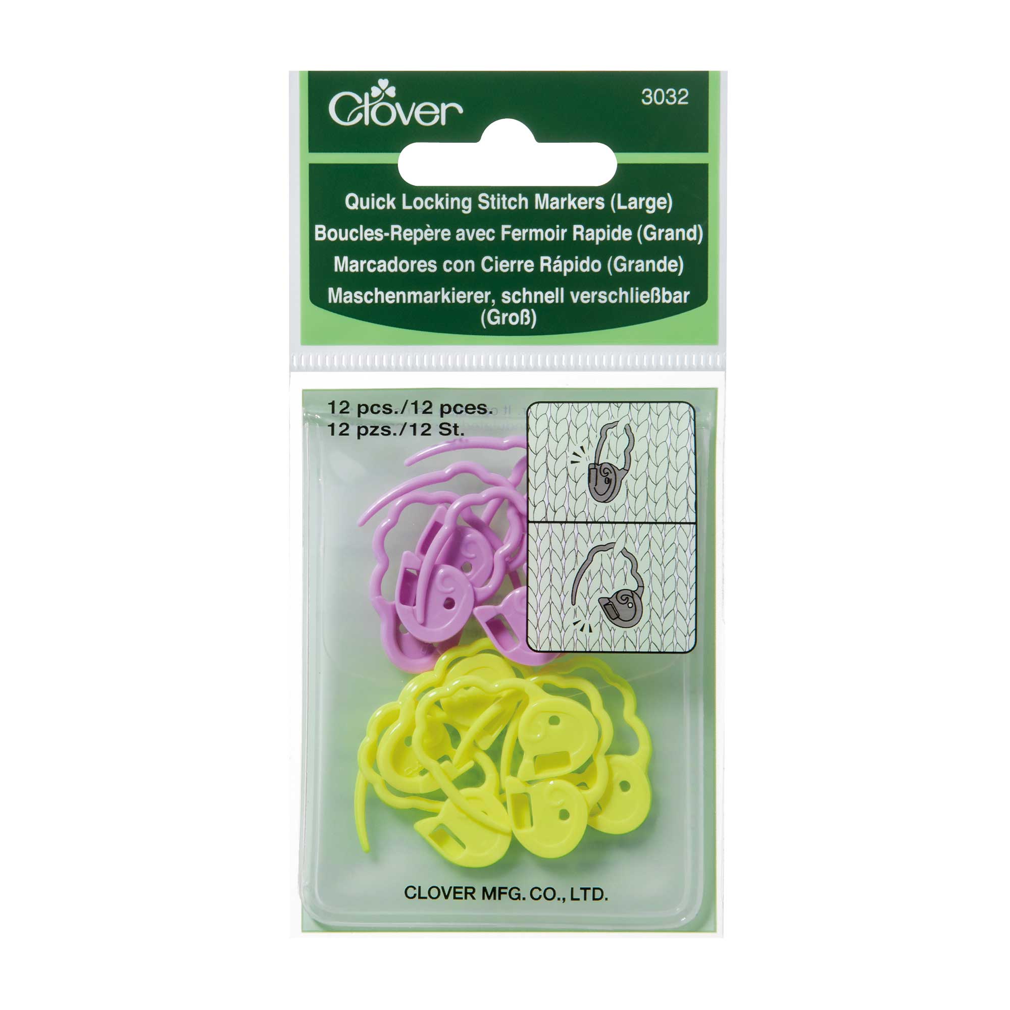 Clover Quick Locking Stitch Markers - Clover - Large - The Little Yarn Store