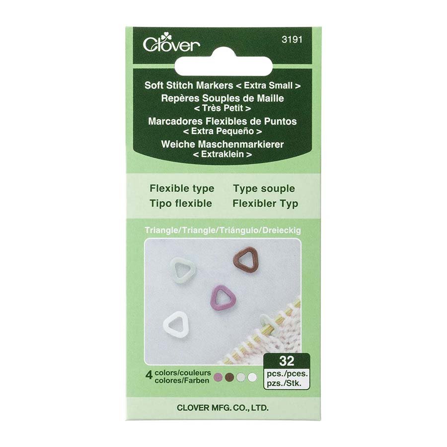 Clover Soft Triangle Stitch Markers - The Little Yarn Store - Extra Small - The Little Yarn Store