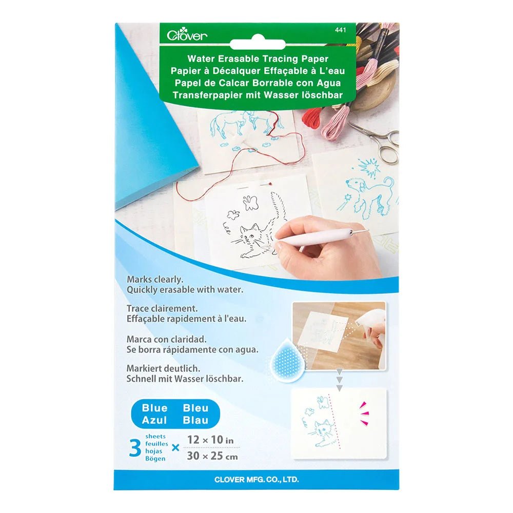 Clover Water Erasable Tracing Paper - Clover - The Little Yarn Store