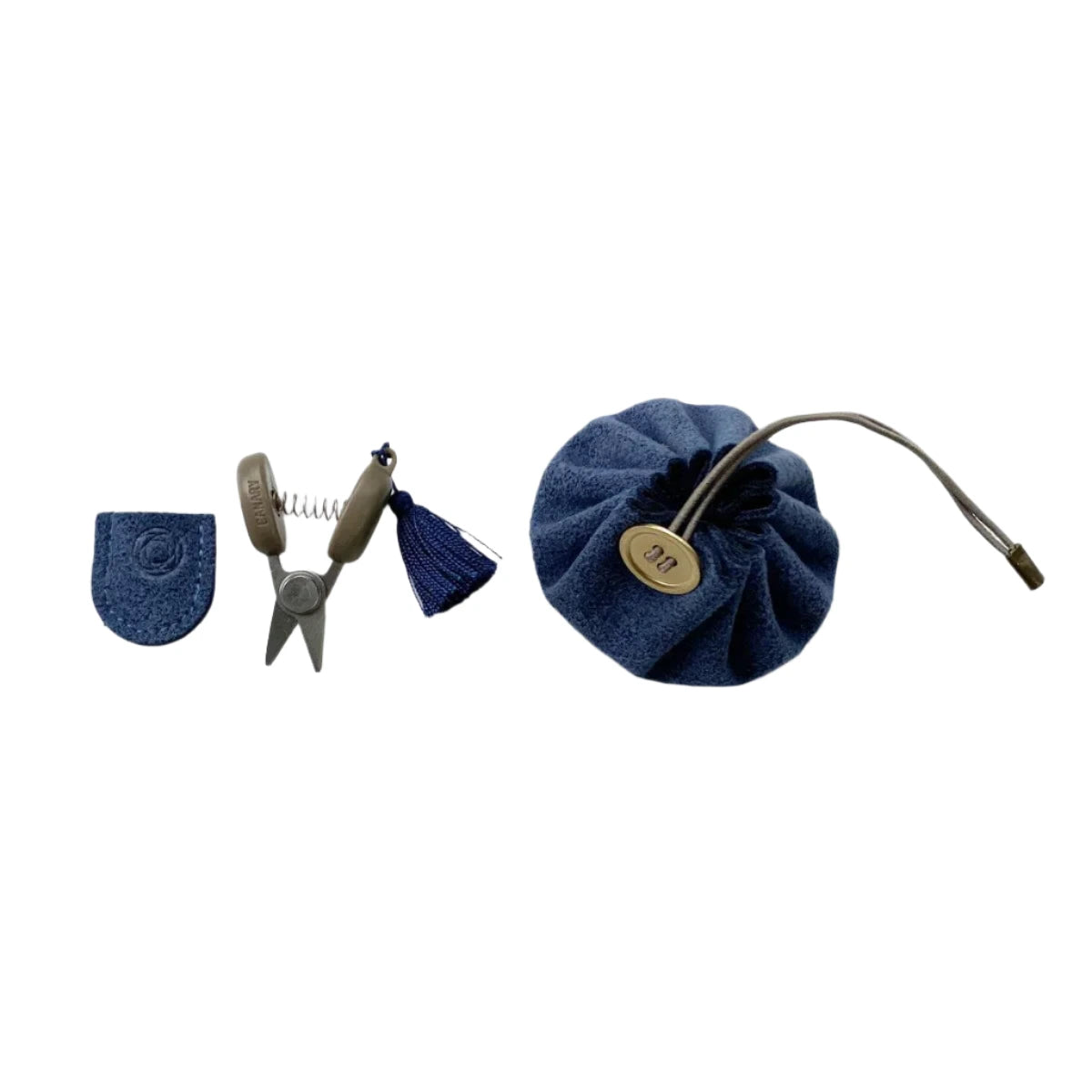 Cohana Seki Mini Scissors and Mini Drawstring Pouch Set - Cohana - Blue - The Little Yarn Store