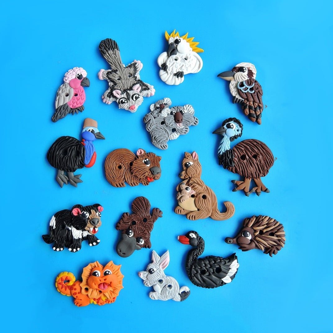 Jo Joz Art Studio Australian Animal Stitch Markers - Jo Joz Art Studio - Cassowary - The Little Yarn Store