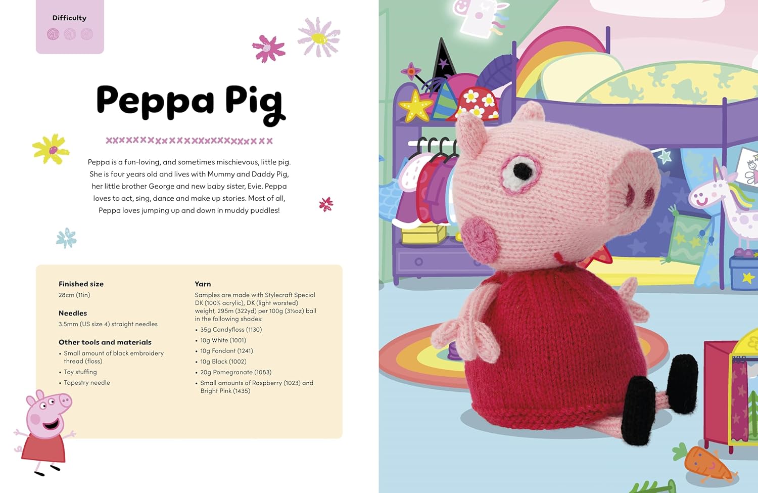 Knitting Peppa Pig - Cilla Webb - The Little Yarn Store