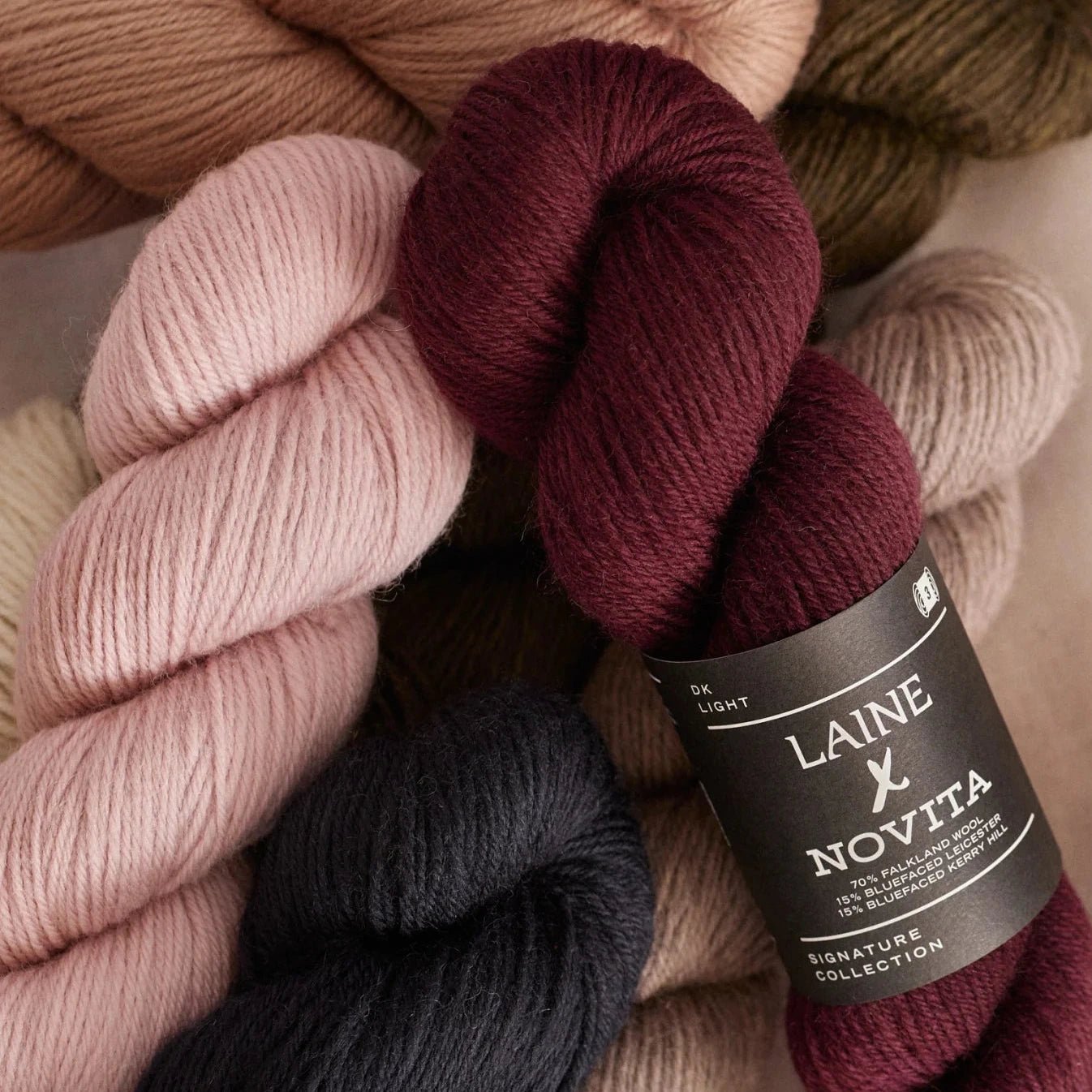Laine x Novita DK - Laine - 7821 Deep Burgundy - The Little Yarn Store