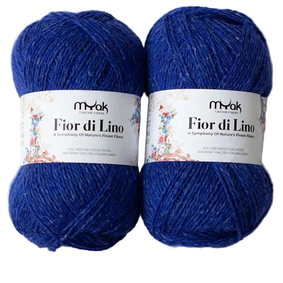 mYak Fior di Lino - mYak - Blue Sapphire - The Little Yarn Store