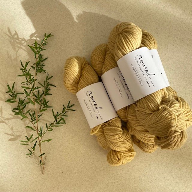 Nomad Farms Botanically Dyed DK Polworth - Nomad Farms - Golden Wattle No 1 - The Little Yarn Store