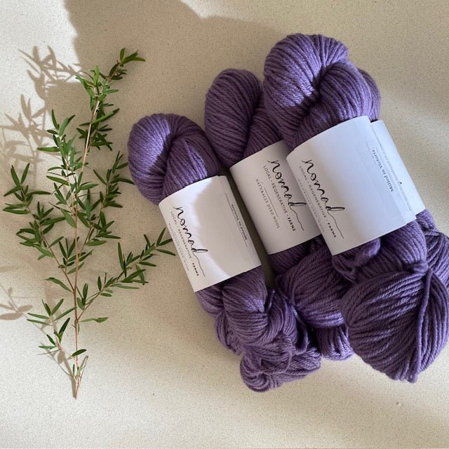 Nomad Farms Botanically Dyed DK Polworth - Nomad Farms - Logwood No 1 - The Little Yarn Store