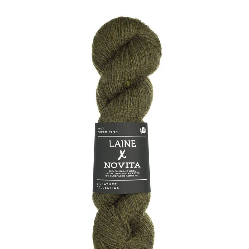 Novita x Laine 4 - Ply - Laine - 3401 Earthy Olive - The Little Yarn Store