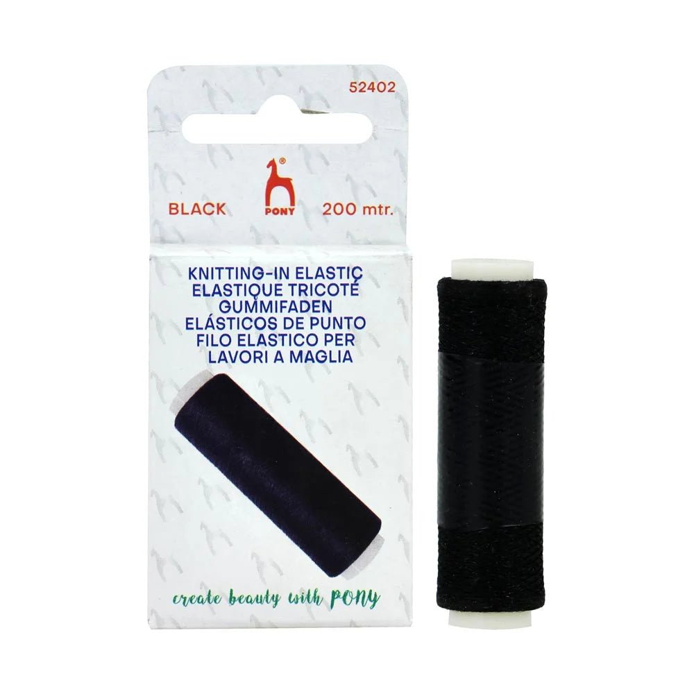 Pony Knitting-in Elastic - Pony Black - The Little Yarn Store