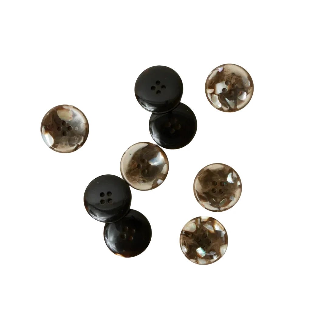 Recycled Mother of Pearl Buttons 23 MM - Rosa Pomar - The Little Yarn Store