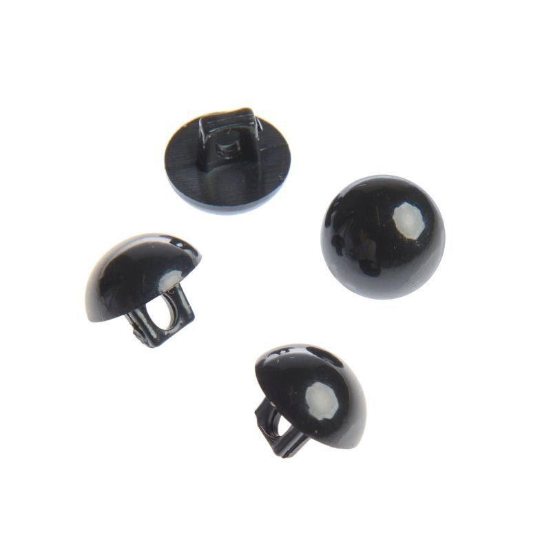 Rico Brown - Black Buttons with Bar - Rico - 11 mm - The Little Yarn Store