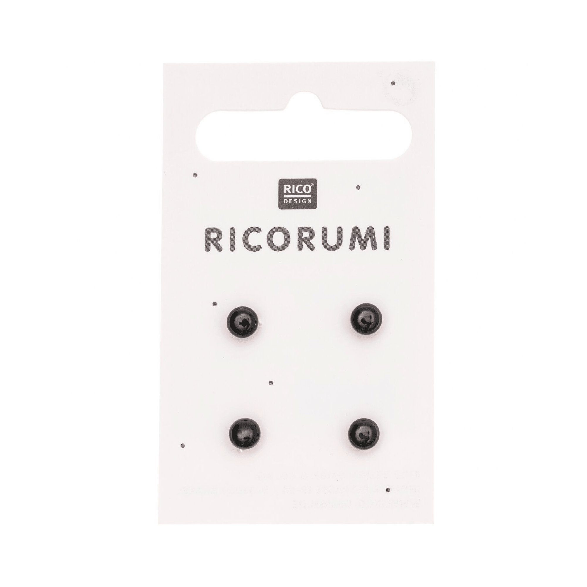 Rico Brown - Black Buttons with Bar - Rico - 5 mm - The Little Yarn Store