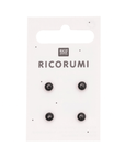 Rico Brown - Black Buttons with Bar - Rico - 5 mm - The Little Yarn Store